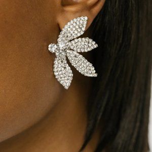 JENNIFER BEHR Anissa crystal petal earrings